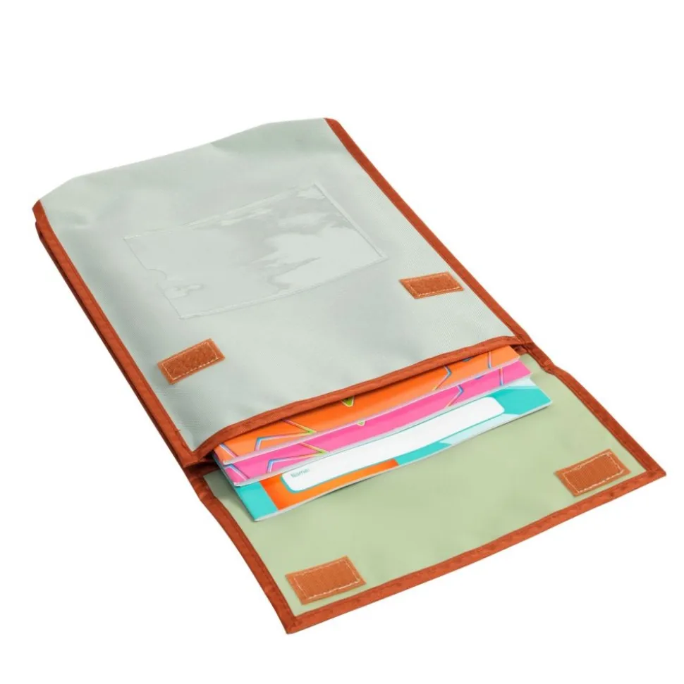 Really Good Stuff® Boho Book Pouch Medium - Mint Book Pouch with Clay Trim - Single