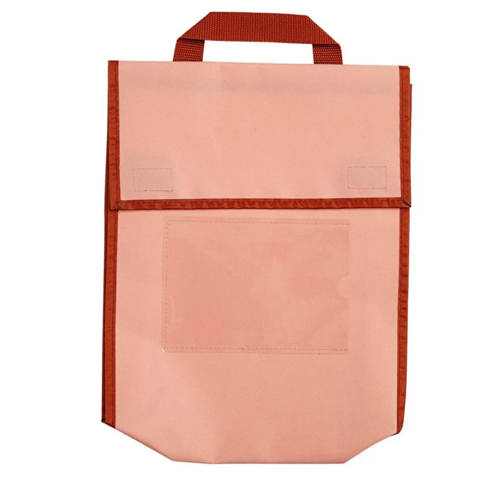 Really Good Stuff® Boho Book Pouch Medium - Peach Book Pouch with Clay Trim - Single