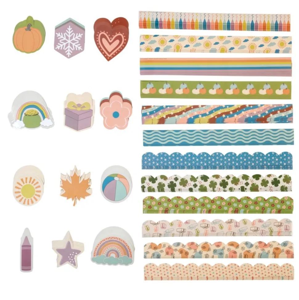 Really Good Stuff® Boho Borders & Accents Bulletin Board Classroom Pack - 432 Pieces