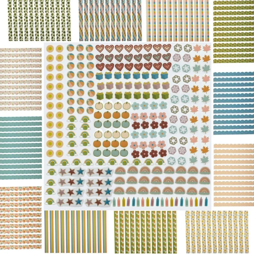 Really Good Stuff® Boho Borders & Accents Bulletin Board Classroom Pack - 432 Pieces