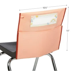 Really Good Stuff® Boho Chair Pocket Classic -Peach Chair Pocket with Clay Trim - Single
