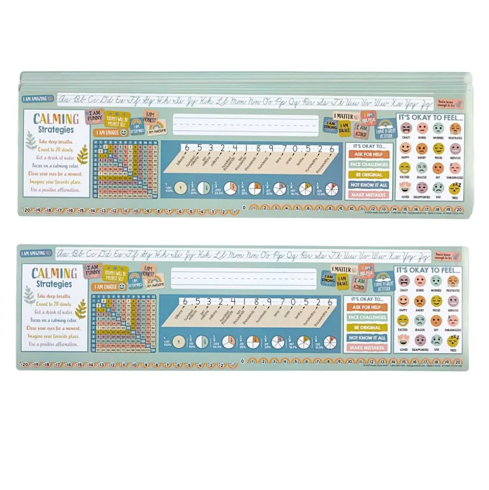 Really Good Stuff® Boho Self-Adhesive Vinyl Desktop Helpers™ - Set Of 24 - Intermediate