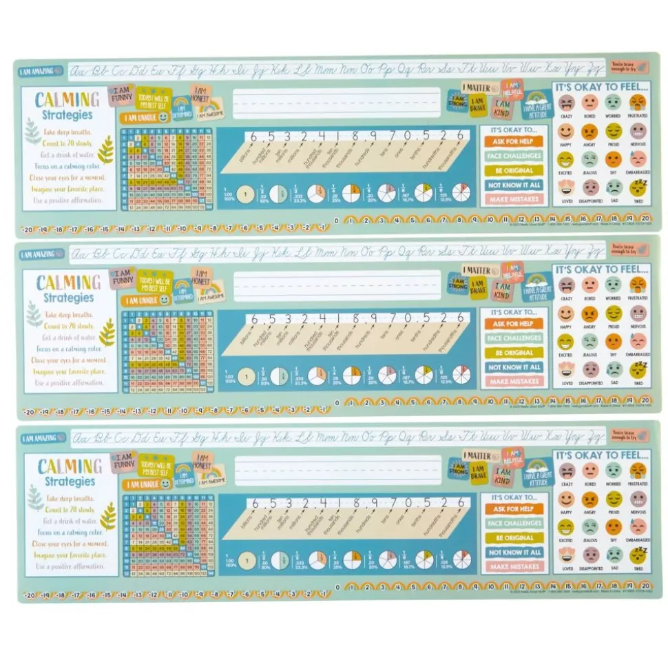 Really Good Stuff® Boho Self-Adhesive Vinyl Desktop Helpers™ - Set Of 24 - Intermediate