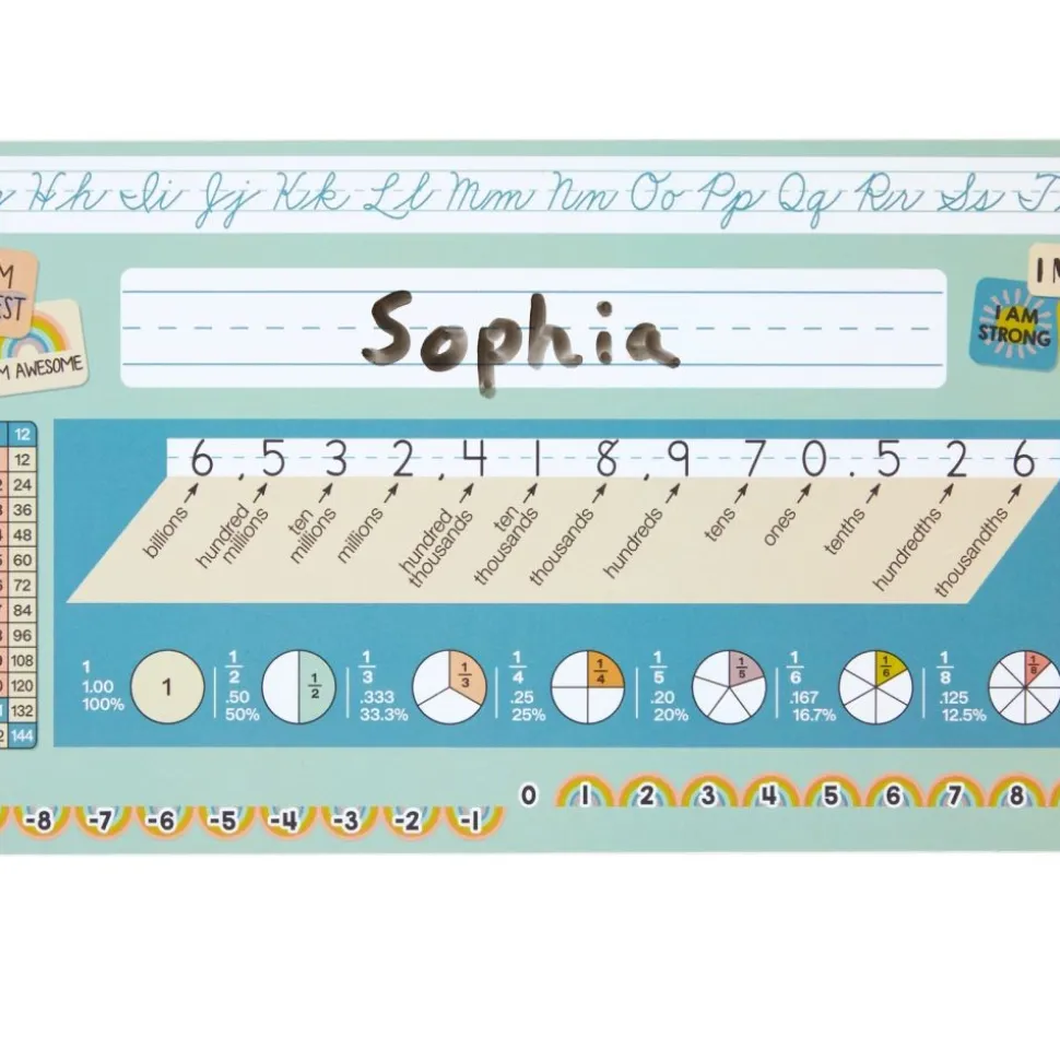 Really Good Stuff® Boho Self-Adhesive Vinyl Desktop Helpers™ - Set Of 24 - Intermediate