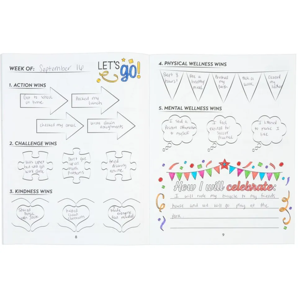 Really Good Stuff® Celebrate the Wins Journal - Set of 12