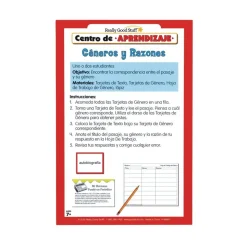 Really Good Stuff® Centro de Aprendizaje: Gneros y Razones Grades 4-5 ( Literacy Center: Genres and Reasons)