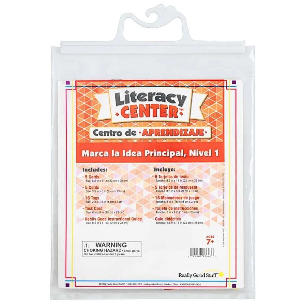 Really Good Stuff® Centro de Aprendizaje: Marca la Idea Principal, Nivel 1 (Main Idea Markup Level 1 Literacy