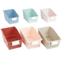 Really Good Stuff® Chapter Book Library Bins™ With Dividers - 6 Pack - Boho