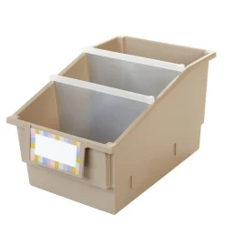 Really Good Stuff® Chapter Book Library Bins™ With Dividers - 6 Pack - Tan