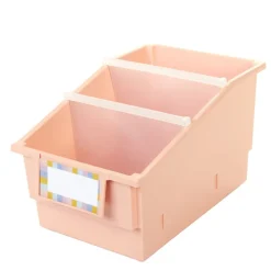 Really Good Stuff® Chapter Book Library Bins™ With Dividers - 6 Pack - Peach