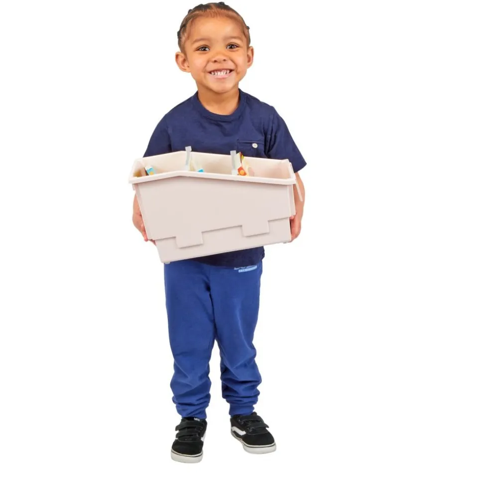 Really Good Stuff® Chapter Book Library Bins™ With Dividers - 6 Pack - Sand