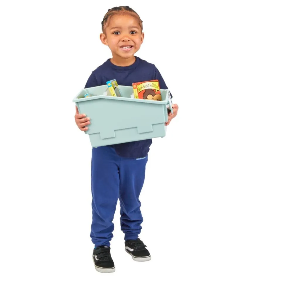 Really Good Stuff® Chapter Book Library Bins™ With Dividers - 6 Pack - Mint Green