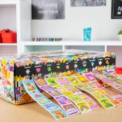 Really Good Stuff® Classroom Stickers And Storage Box 2,240 Stickers - 2,240 stickers, storage box