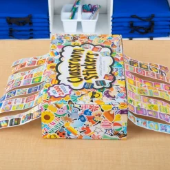 Really Good Stuff® Classroom Stickers And Storage Box 2,240 Stickers - 2,240 stickers, storage box