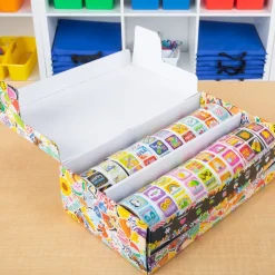 Really Good Stuff® Classroom Stickers And Storage Box 2,240 Stickers - 2,240 stickers, storage box