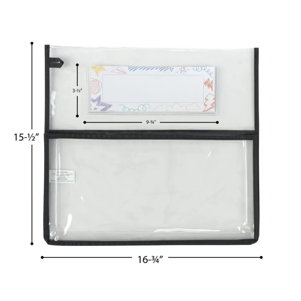 Really Good Stuff® Clear Chair Pockets - Set of 6