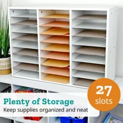 Really Good Stuff® Color-Code By Group With This 27-Slot Mail Center With Portable Trays In 4 Colors