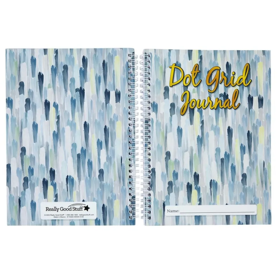 Really Good Stuff® Cool and Calm Dot Grid Spiral Journals - Set of 6