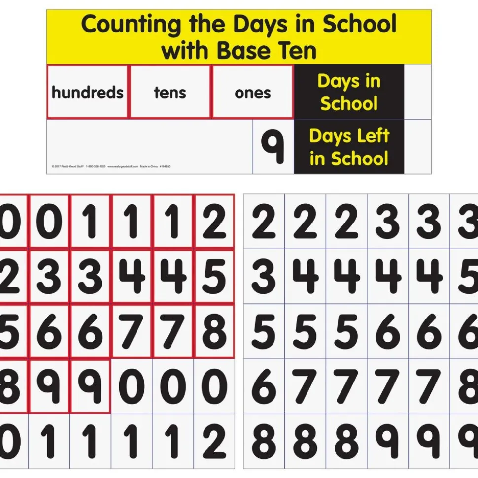 Really Good Stuff® Counting the Days with Base Ten Pocket Chart™