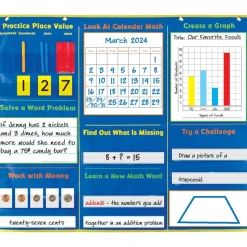 Really Good Stuff® Daily Math Pocket Chart - 1 pocket chart, 154 cards