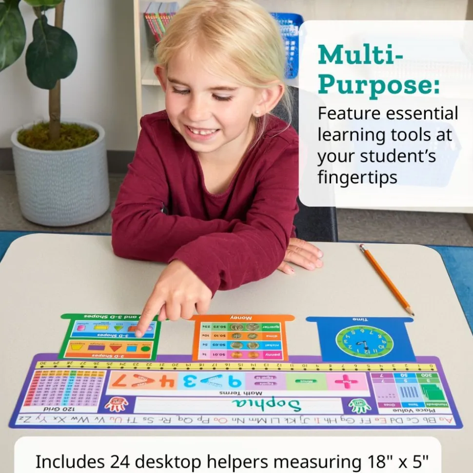 Really Good Stuff® Deluxe Math Sliders Desktop Helpers™- Set of 24