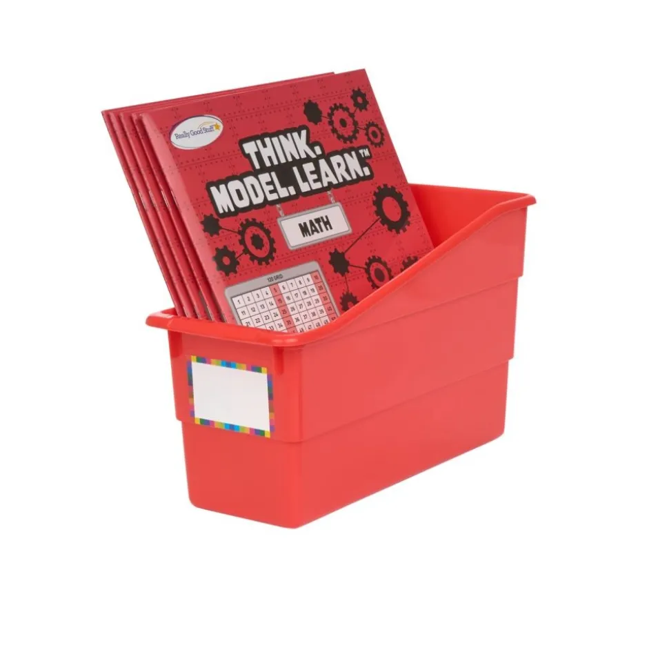 Really Good Stuff® Durable Book & Binder Holders - 6 Pack - Red