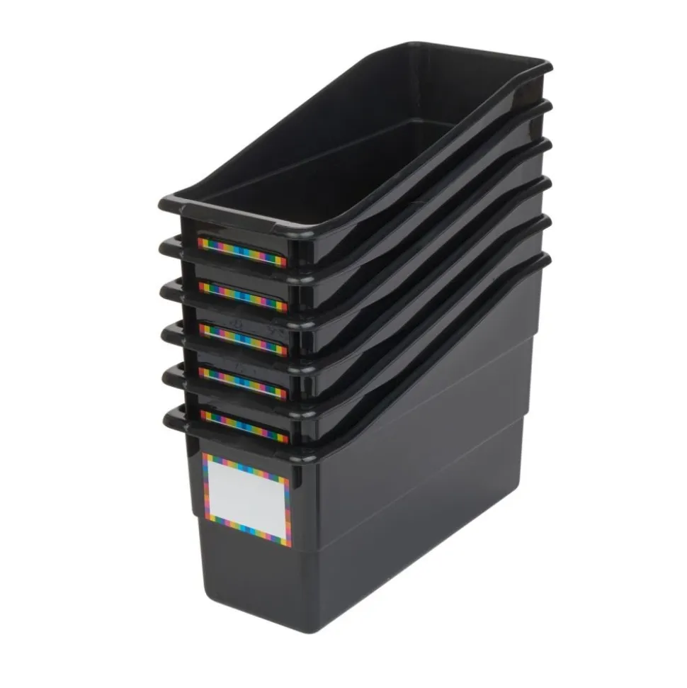 Really Good Stuff® Durable Book & Binder Holders - 6 Pack - Black