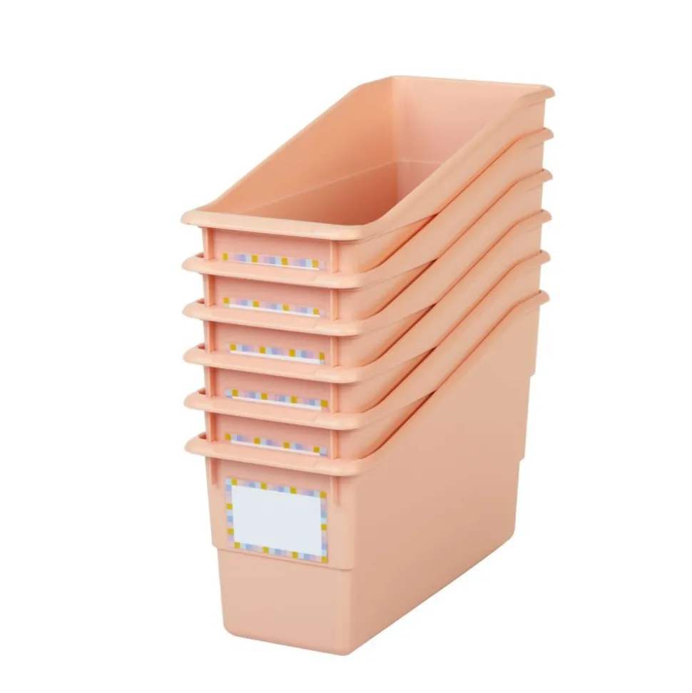 Really Good Stuff® Durable Book and Binder Holder- 6 Pack-Peach