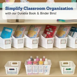 Really Good Stuff® Durable Book & Binder Holders - 6 Pack - White