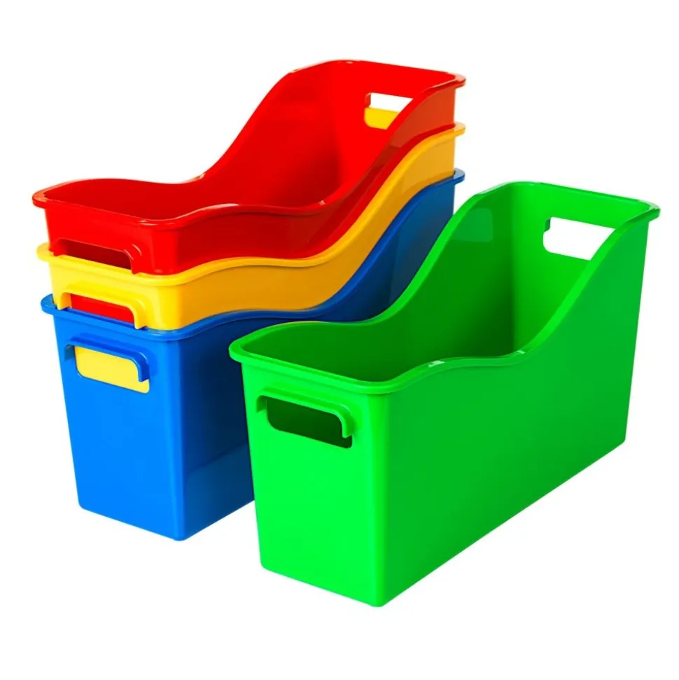 Really Good Stuff® Easy Carry Book and Binder Holders - Set of 4 - 4 Group Colors