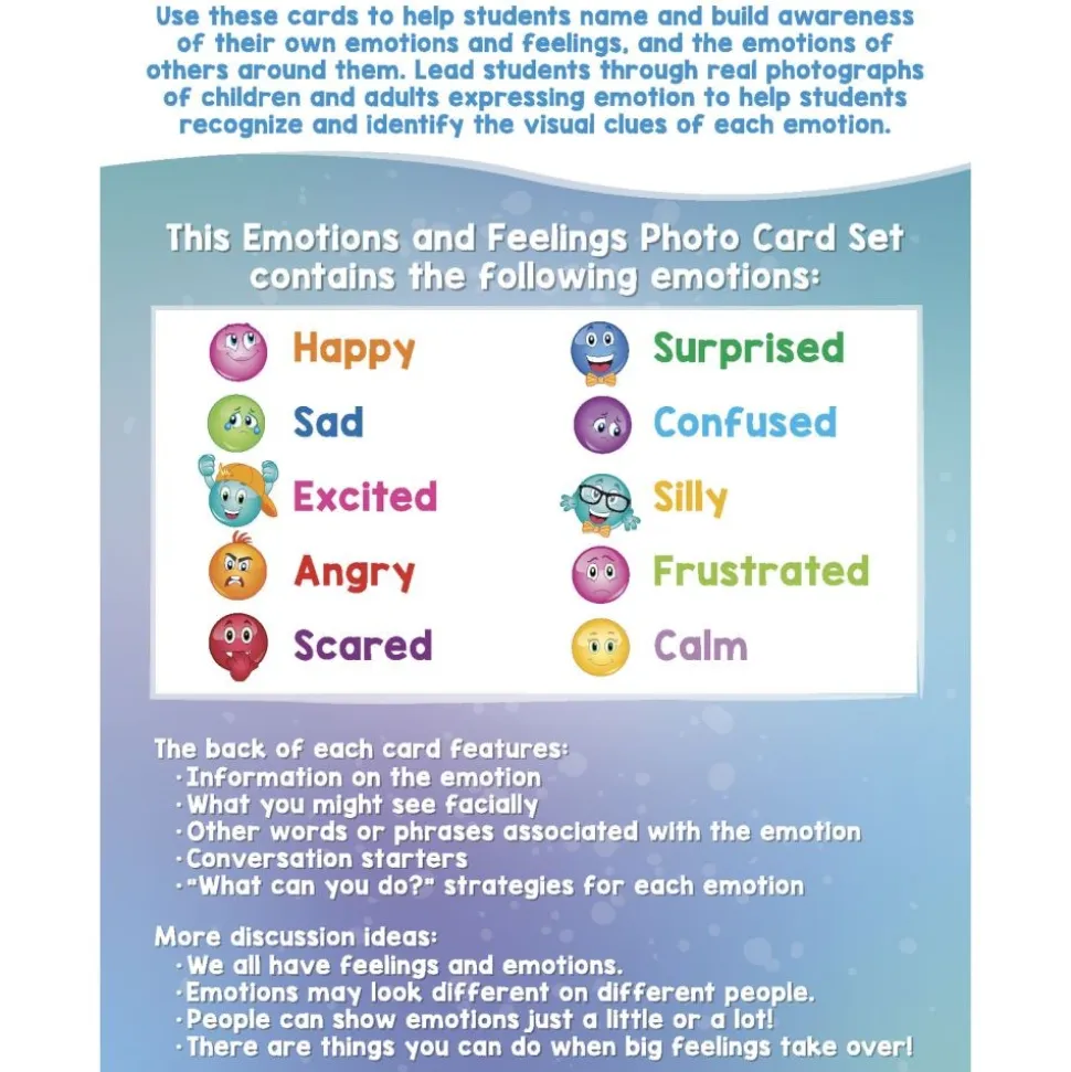 Really Good Stuff® Emotions and Feelings Photo Cards - Set of 10