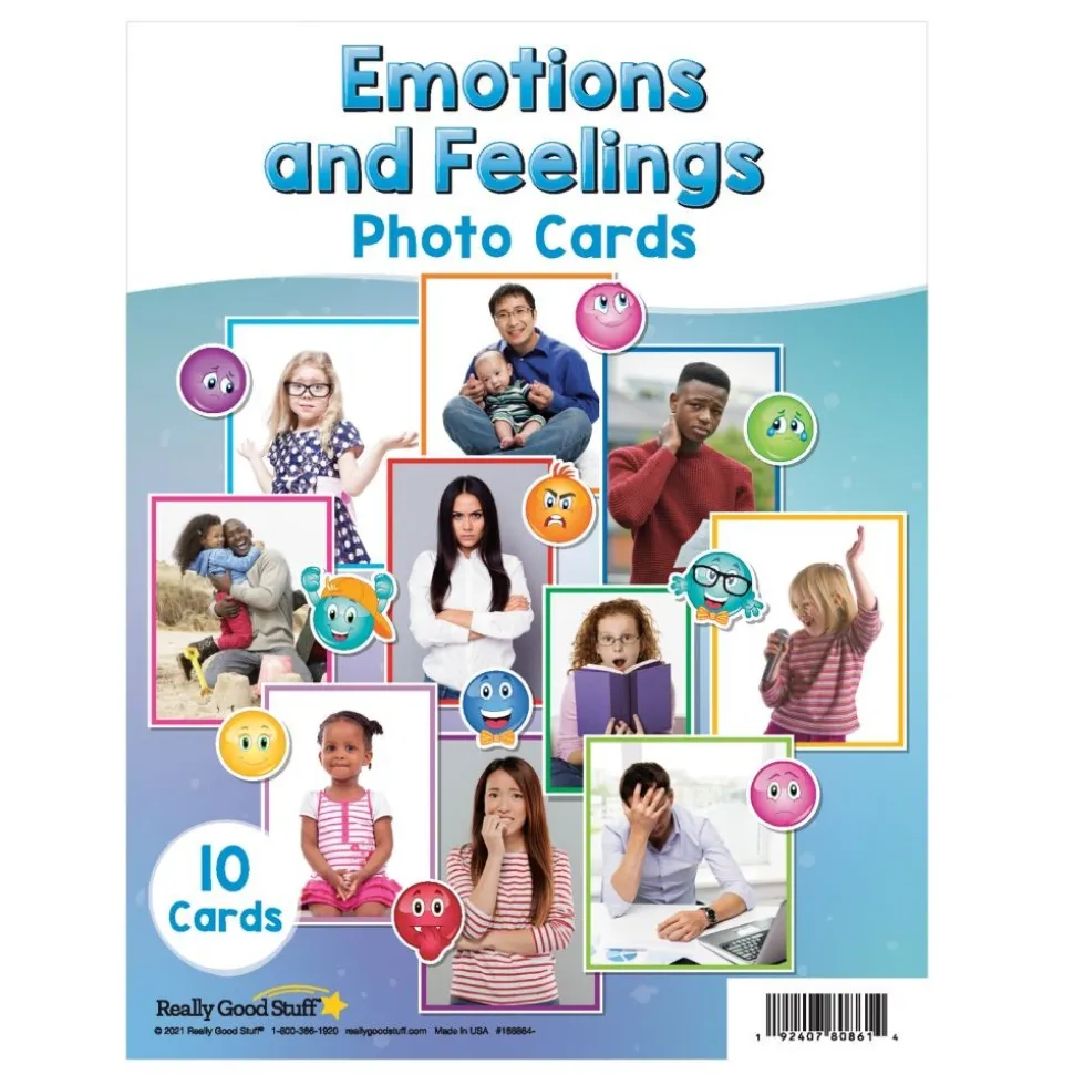 Really Good Stuff® Emotions and Feelings Photo Cards - Set of 10