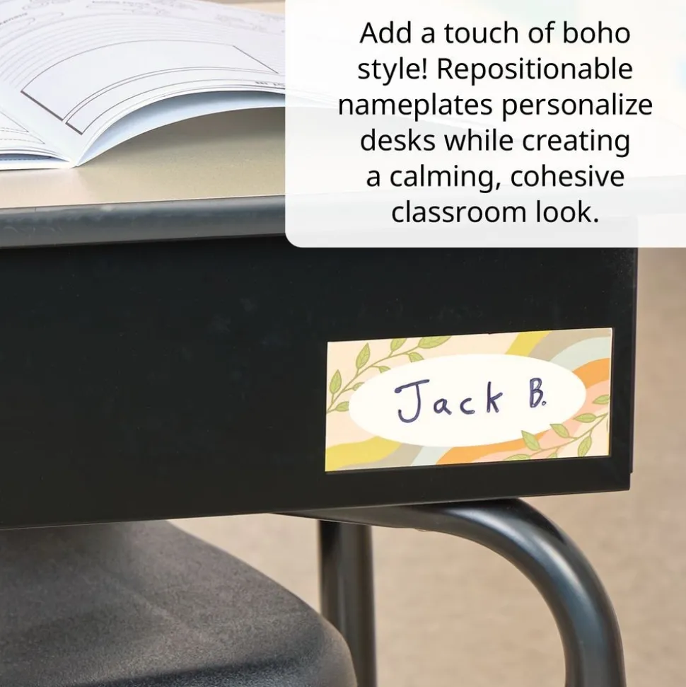 Really Good Stuff® EZ Stick Boho Nameplates -Set of 24