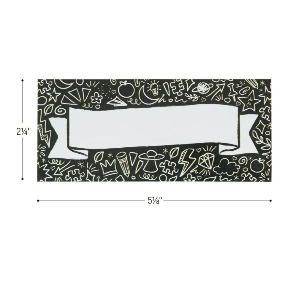 Really Good Stuff® EZ Stick™ Chalkboard-Style Nameplates - Set of 24