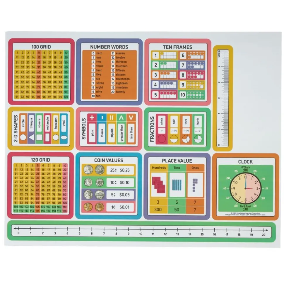 Really Good Stuff® EZ Stick Cross-Curricular Vinyl Decals - Primary