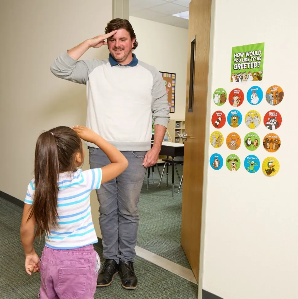 Really Good Stuff® EZ Stick™ How Would You Like To Be Greeted? Labels
