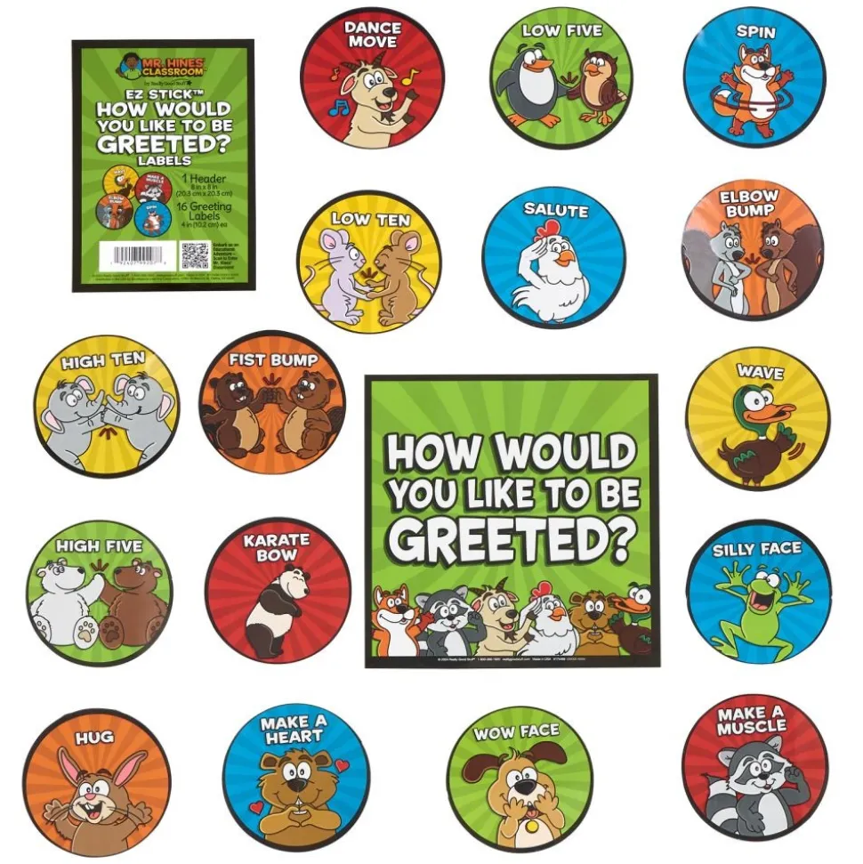 Really Good Stuff® EZ Stick™ How Would You Like To Be Greeted? Labels