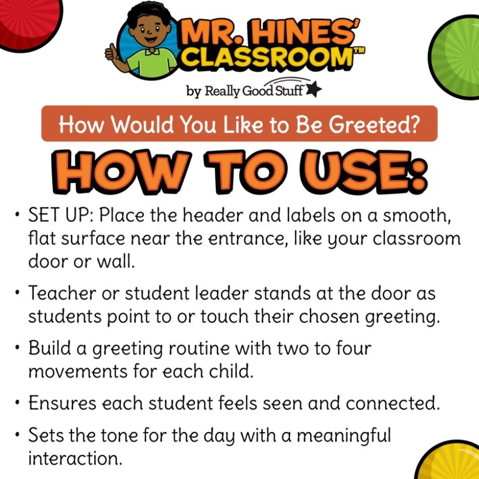 Really Good Stuff® EZ Stick™ How Would You Like To Be Greeted? Labels