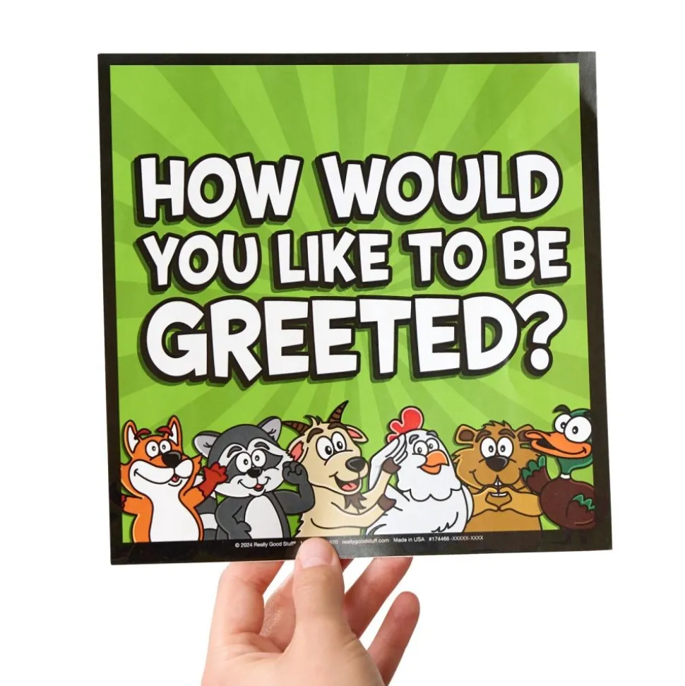 Really Good Stuff® EZ Stick™ How Would You Like To Be Greeted? Labels