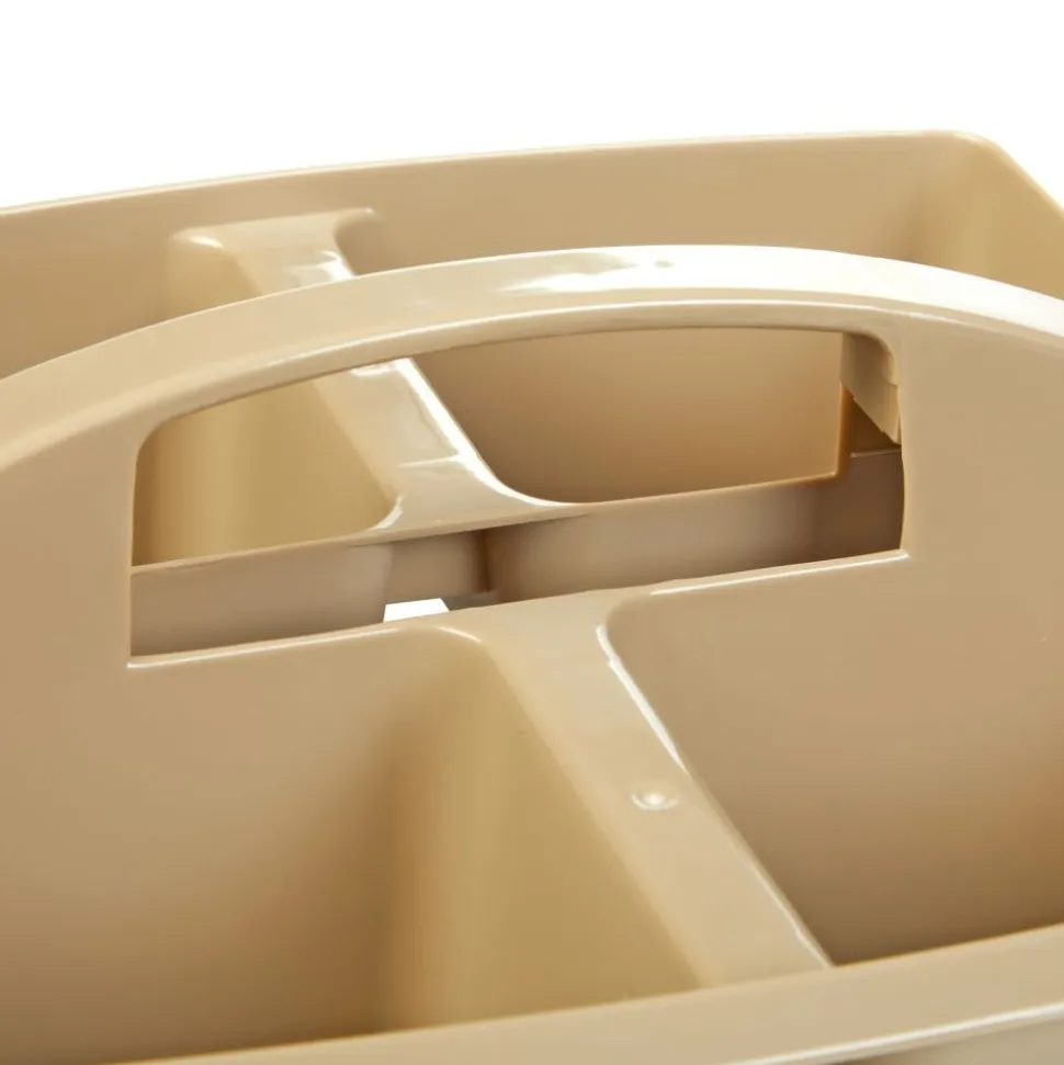 Really Good Stuff® Four Equal Compartment Caddies - Tan-6 Pack