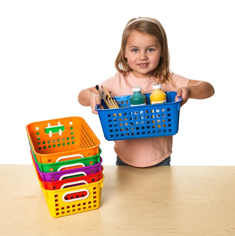 Really Good Stuff® Group Colors For 6 - Book Baskets, Medium Rectangle