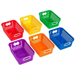Really Good Stuff® Group Colors For 6 - Book Baskets, Medium Rectangle