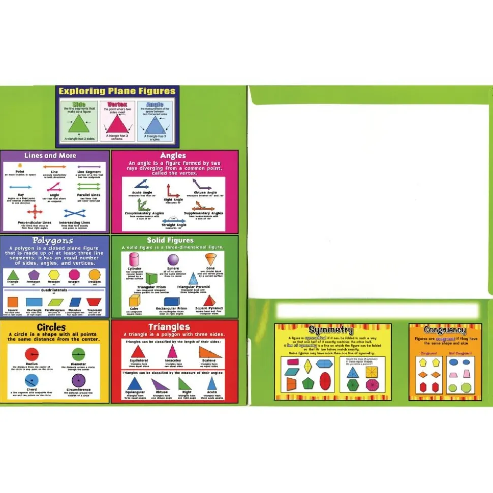 Really Good Stuff® Intermediate Math Resource 4-Pocket Folders - Set of 12