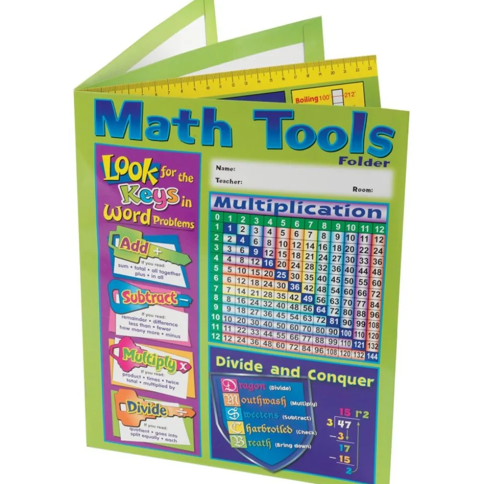 Really Good Stuff® Intermediate Math Resource 4-Pocket Folders - Set of 12