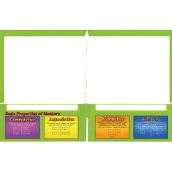 Really Good Stuff® Intermediate Math Resource 4-Pocket Folders - Set of 12