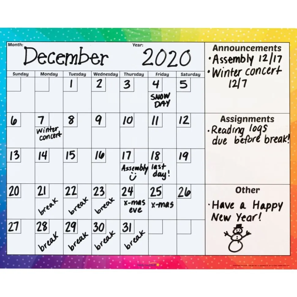 Really Good Stuff® Magnetic Dry Erase Calendar - 1 calendar