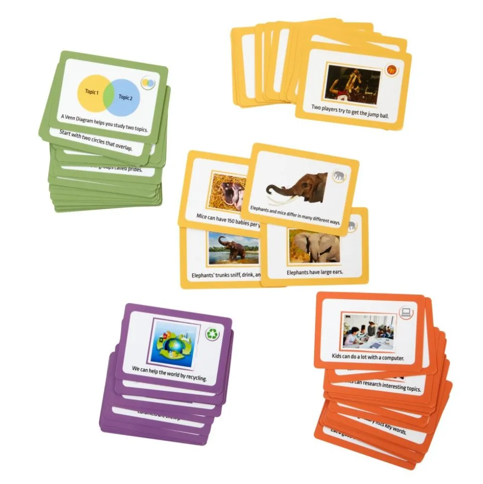 Really Good Stuff® Main Idea & Supporting Details - Sort & Write Card Set - Level 1