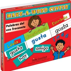 Really Good Stuff® Make-A-Word Center™: Spanish High-Frequency Words - 80 cards, 148 letters