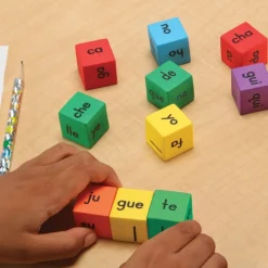Really Good Stuff® Make-A-Word Soft Touch™ Spanish Syllable Dice Game - 18 dice