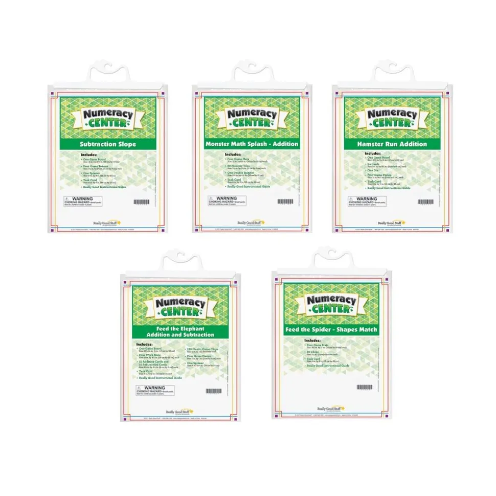 Really Good Stuff® Math Skills Numeracy Centers™ - Grades K-3 - 12 numeracy centers, 1 rack